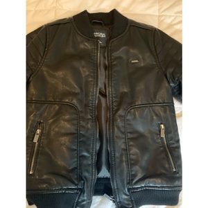 Mayoral black leather jacket